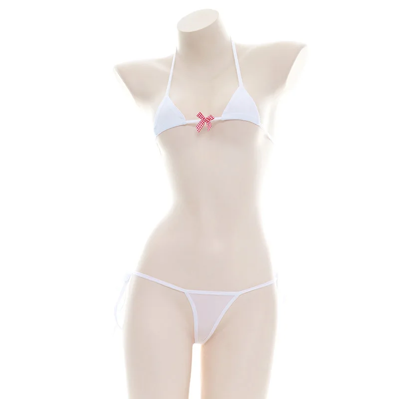Halloween new sexy lingerie mini bikini adult role-playing erotic costume anime black and white bra women's lingerie set - Image 2