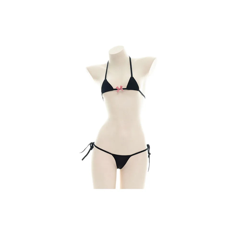 Halloween new sexy lingerie mini bikini adult role-playing erotic costume anime black and white bra women's lingerie set - Image 7